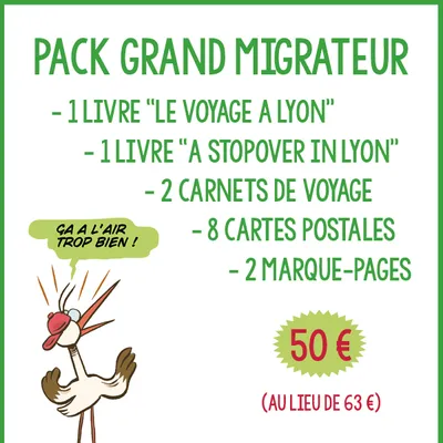 image
        du
        produit
        Pack grand migrateur (2 livres, 2 carnets, 8 cartes postales, 2 marque-pages)