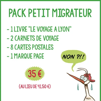 image
        du
        produit
        Pack petit migrateur (1 livre, 2 carnets, 8 cartes, 1 marque page)